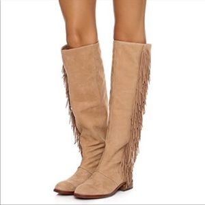 Sam Edelman camel Josephine fringe boots